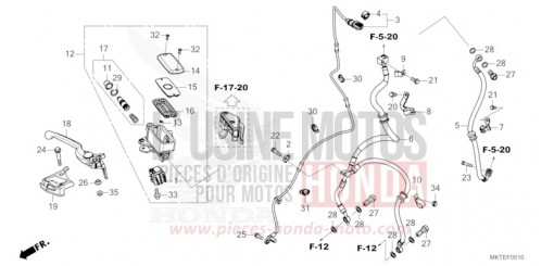 FRONT BRAKE MASTER CYLINDER ADV750S de 2025